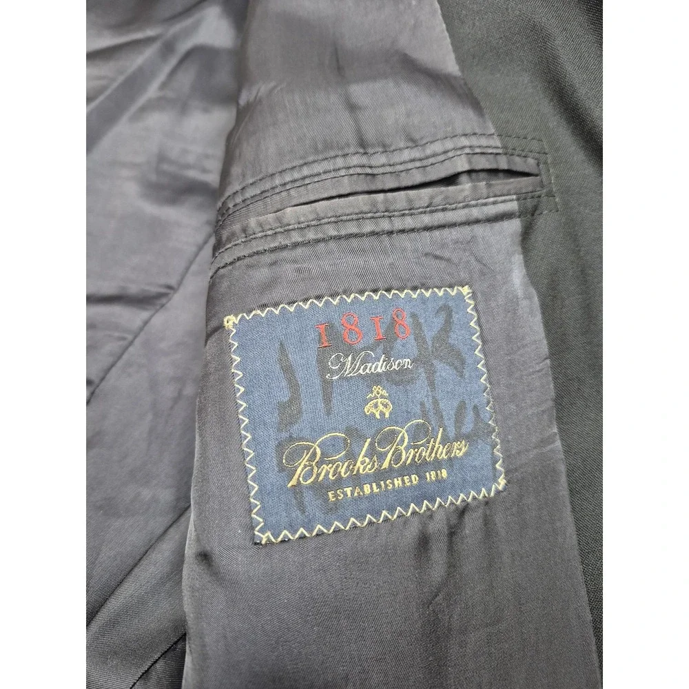 Brooks Brothers Loro piana Suit Jacket Mens M 39L Blue Wool 1818 Madison FLAW